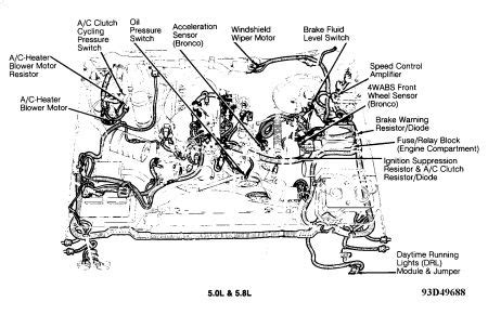 ford   blower motor resistor location