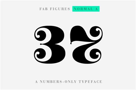 practical number fonts  display numbers  style hipfonts