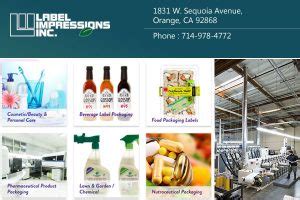 label impressions  california flexible packaging  label company