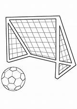 Coloring Football Goal Pages Post sketch template