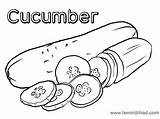 Cucumber Coloring Pages Printable Coloringfolder Kids sketch template