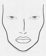 Rosto Croqui Jawline Maquiagem Maquiar sketch template