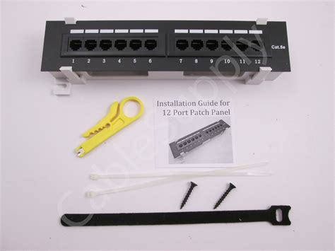 cat cate patch panel kit  port rj wall mount patch panel includes bracket
