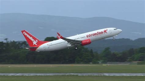 corendon airlines boeing  takeoff  graz airport tc  youtube