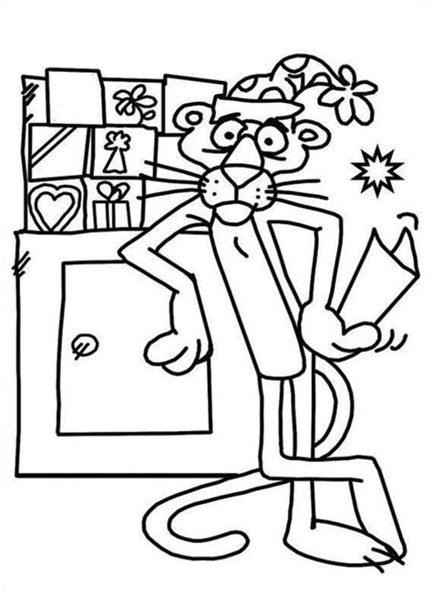 pink panther coloring pages christmas coloring pages