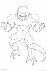 Frieza Coloring Pages Goku Vs Drawing Color Lineart Getdrawings Getcolorings Schemes Idea sketch template