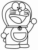 Doraemon Coloring Pages Winking Doremon Cartoon Kids Drawing Disney Netart Nobita Color sketch template
