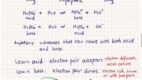 different acid and base definitions youtube