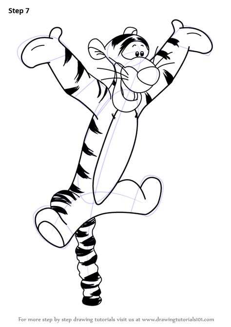 learn how to draw tigger from winnie the pooh winnie the pooh step by