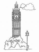 Londres Dibujo Inghilterra Angleterre Bigben Monuments Colorat Anglia Imprimer Nazioni Ejercicios Tecnico Desene Indietro Avanti Relacionados sketch template