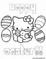 Kitty Easter Coloring Bunny Hello Pages Eggs Printable Print Color Book sketch template