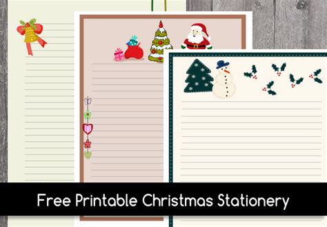printable christmas stationery writing paper letter pad