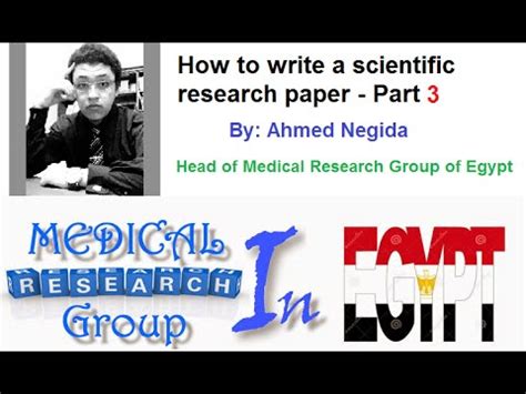 write  scientific research paper part  youtube