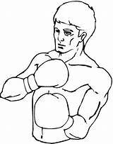 Boxeo Boxeador sketch template