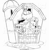 Farm Clipart Barnyard Coloring Pages Template Animal Clipground sketch template