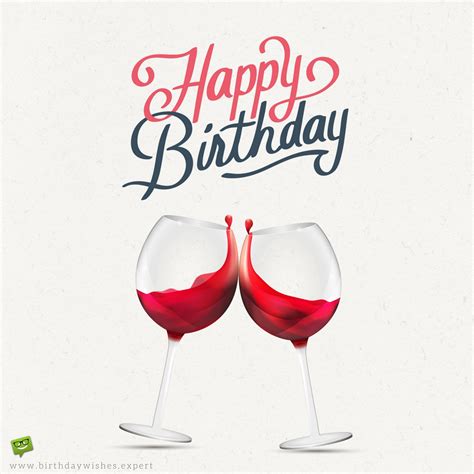 Red Wine Birthday Toast Card For A Joyful Day Nice Wishes