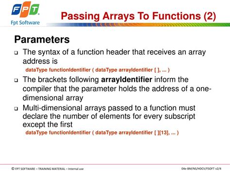 Ppt Programming Fundamentals Using C Arrays And Pointers Powerpoint