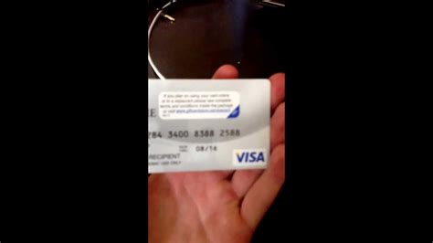 real visa card number business card