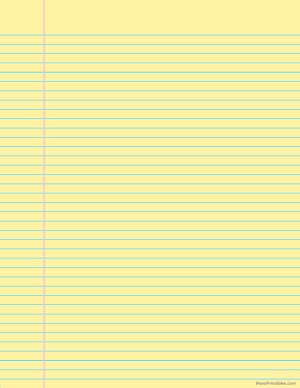 printable notebook paper page