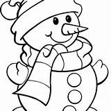 Coloring Snowman Christmas Pages Printable Drawing Color Print Snowflake Getdrawings Cp sketch template
