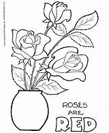 Coloring Pages Flowers Valentine Roses Red Flower Valentines Rose Violets Blue Color Adults Print Kids Printable Sheets Popular Book Pdf sketch template