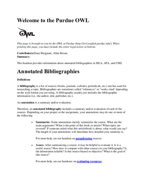 annotated bibliography purdue owl nihyia weston academiaedu