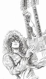 Jimmy Coloring Pages Clipart Zeppelin Led Color Star Covers Album Clipground Roll sketch template