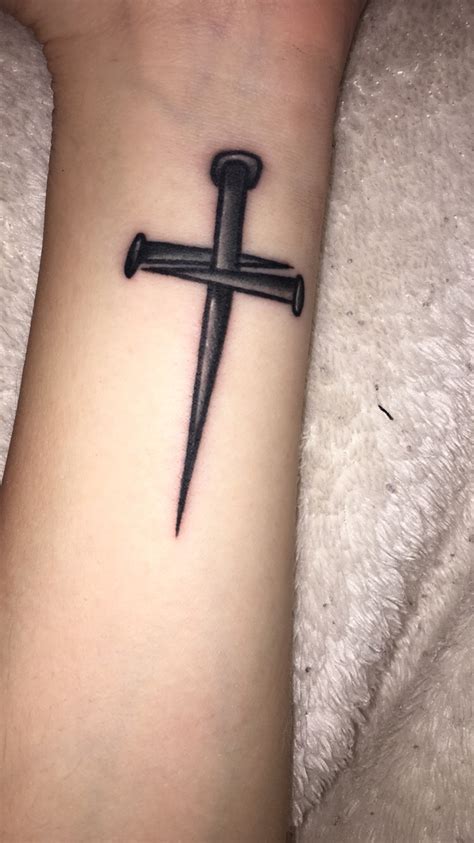 nail cross tattoo tattoo ideas christ tattoo unique