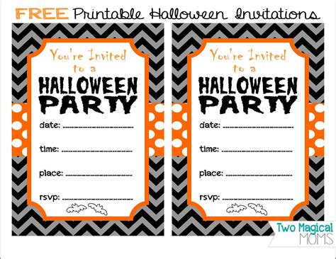 magical moms  printable halloween invitations