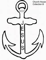 Anchor Jesus Craft Coloring Soul Printable Template School Sunday Kids Church Color Bible Crafts Churchhousecollection Vbs House Cut Popular Collection sketch template