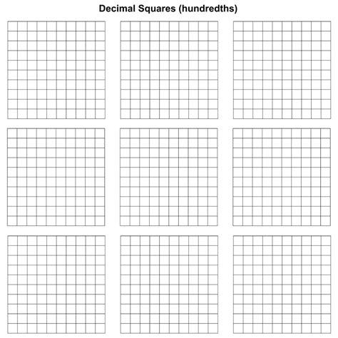 images  blank hundredths grids printable printable blank
