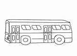 Bus City Coloring Outline Pages Netart sketch template