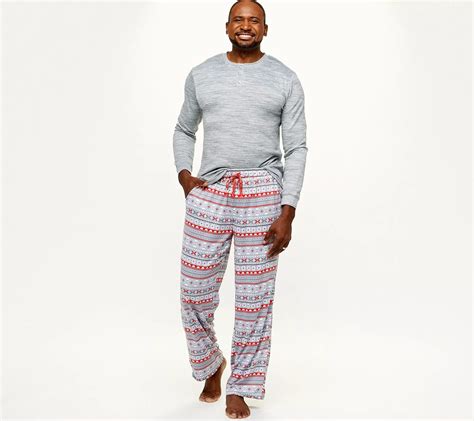 muk luks mens regular butter knit matching pajama set qvccom