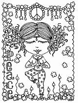 Coloring Pages Peace Kids Hippie Bestcoloringpagesforkids Adult Adults Yoga Color sketch template