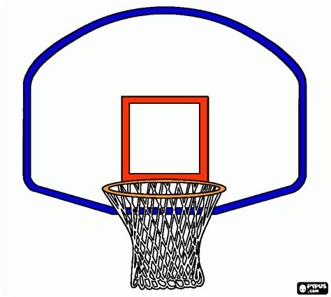 basketball goal coloring page printable basketball goal