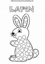 Paques Gommettes Nounoudunord Colorier Lapins Puffy sketch template
