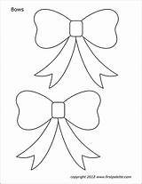 Bows Printable Coloring Pages Bow Templates Christmas Template Valentine Color Worksheet Firstpalette Kids Choose Board sketch template