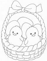 Coloring Chick Chicks Easter Pages Kids sketch template