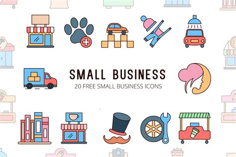 small business vector  icon set graphicsurfcom