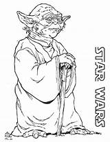 Wars Star Coloring Pages Yoda Printable sketch template
