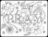 Coloring Prayer Pages Praying Pray Bible Lds Printable Colouring Color Georgia Adults Adult Keeffe Kids Sheets Child Children Lords Flower sketch template
