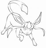 Glaceon Leafeon Pokemon sketch template