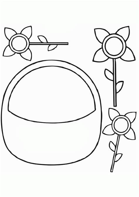 basket coloring page coloring home