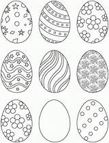Easter Egg Eggs Coloring Printable Pages Nine Kids Pascua Colouring Colorear Printables Para Huevos Print Template Clipart Dibujos Cute Designs sketch template