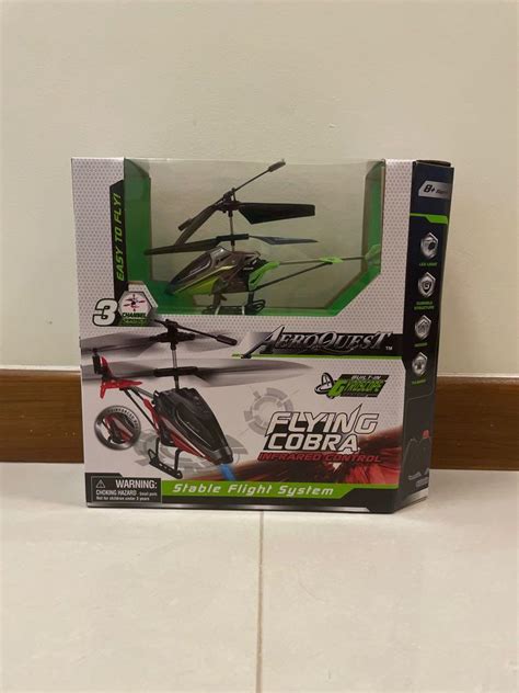 aeroquest rc helicopter flying cobra green hobbies toys toys games  carousell