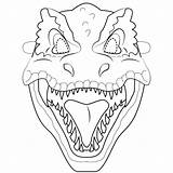 Mask Rex Coloring Printable Pages Masks Tyrannosaurus Supercoloring Paper Categories Templates sketch template