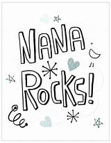 Nana Coloring Pages Mothers Printable Birthday Happy Print Sheets Color Getcolorings Getdrawings Colorings sketch template