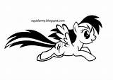 Pony Little Coloring Pages Dash Rainbow Friendship Magic sketch template