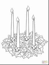 Advent Wreath Drawing Coloring Getdrawings sketch template