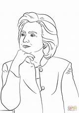 Hillary Clinton Supercoloring sketch template